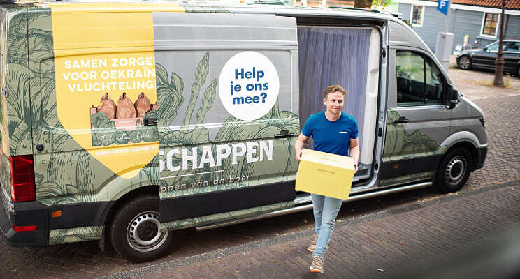 Eerste boerenpakketten bij Oekraďense vluchtelingen Eerste boerenpakketten bij Oekraďense vluchtelingen